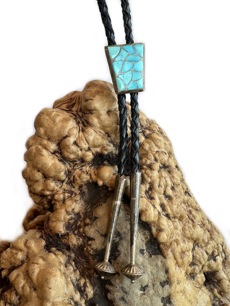 Fish Scale inlay Turquoise Bolo