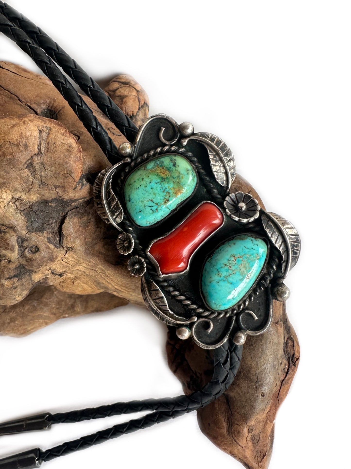 Coral and Turquoise Bolo