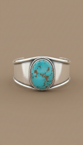 Turquoise and Silver Cuff Bracelet