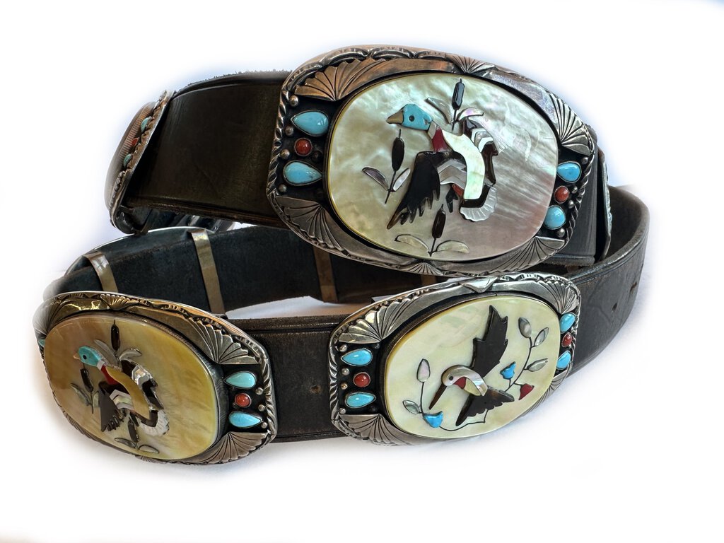 Old Pawn Inlay bird Belt