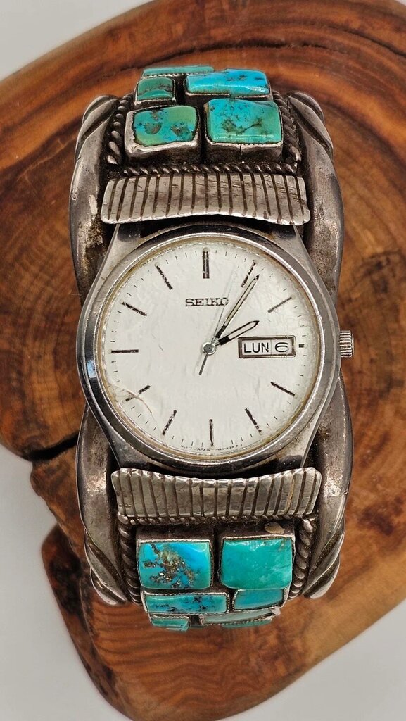 Vintage mens Navajo watchband