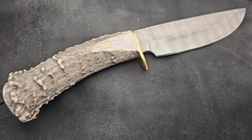 Marc Ulasik Damascus blade antler handle knife