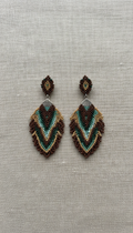 Beaded Feather Earrings