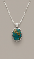 Natural Turquoise Pendant Necklace