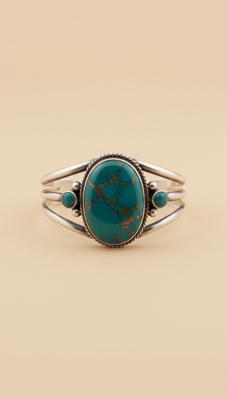 Sterling Silver Turquoise Cuff